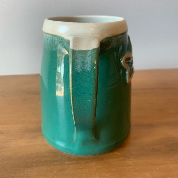 Whitefish Pottery Fish Coffee Mug Ceramic Whitefish Montana Handmade Green - Picture 3 of 9